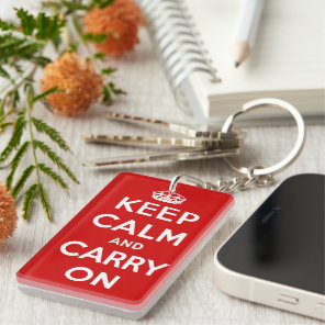 Keep Calm and Carry On Keychain
