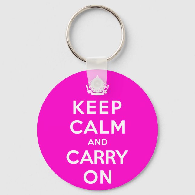 Keep Calm and Carry On Keychain (Front)
