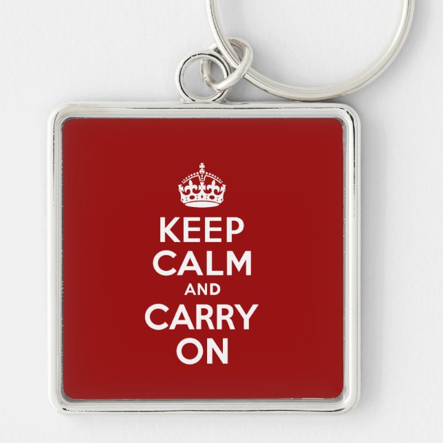 Keep Calm and Carry On Keychain (Front)