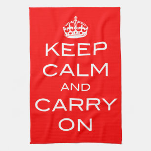 Keep Calm and Carry On - Kitchen Tea Dish Towel