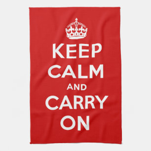 Keep Calm and Carry On Kitchen Towel