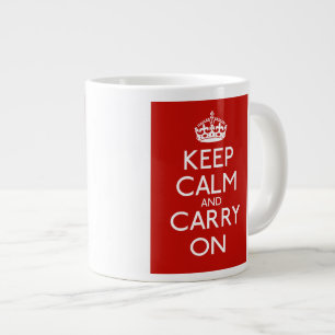 Keep Calm And Carry On Large Coffee Mug