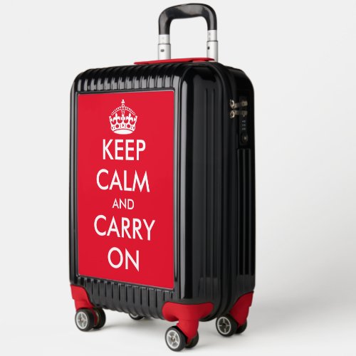 Keep calm and carry on light hard shell suitcase