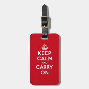 Keep Calm and Carry On London Red Luggage Tag