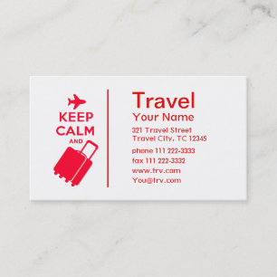 Keep Calm and Carry on Luggage Business Card