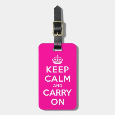 Keep Calm and Carry On Luggage Tag