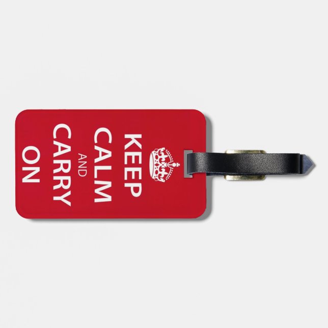 Keep Calm and Carry On Luggage Tag (Back Horizontal)