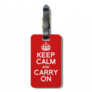 Keep Calm and Carry On Luggage Tag