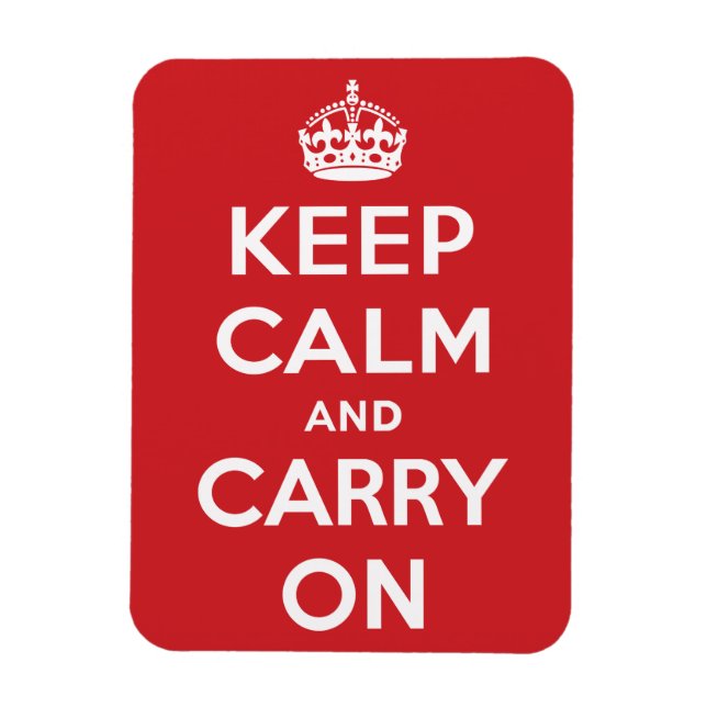 Keep Calm And Carry On Magnet (Vertical)