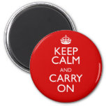 Keep Calm And Carry On Magnet at Zazzle