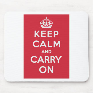 Keep Calm And Carry On Mouse Pad