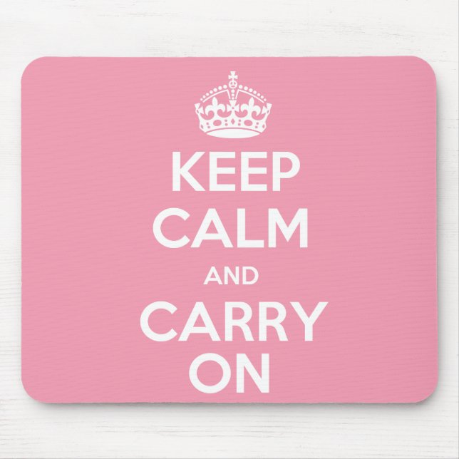 Keep Calm and Carry On Mousepad (Front)