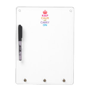 KEEP CALM AND CARRY ON Multicolored Dry-Erase Board