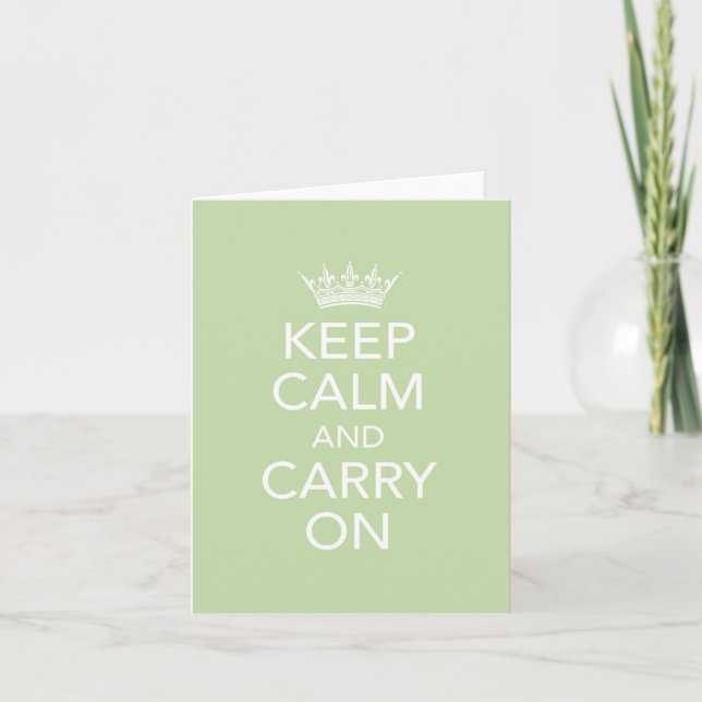 Keep Calm and Carry On Note Card (Front)