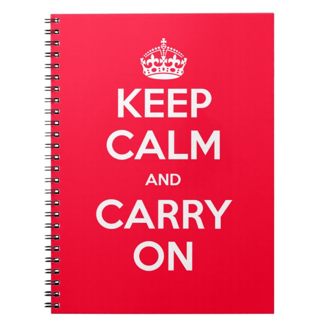 Keep Calm and Carry On Notebook (Front)