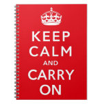 Keep Calm And Carry On Notebook at Zazzle