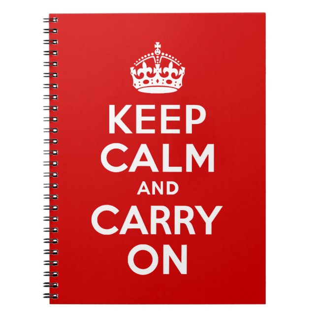Keep Calm and Carry On Notebook (Front)