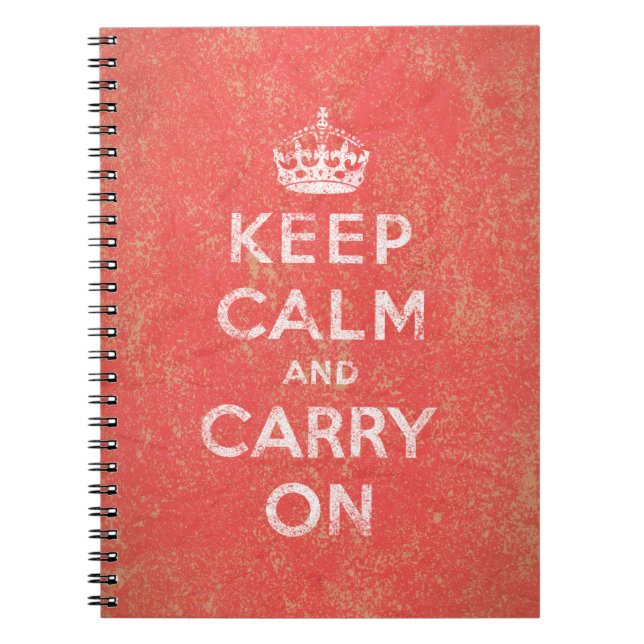 Keep Calm and Carry On Notebook (Front)