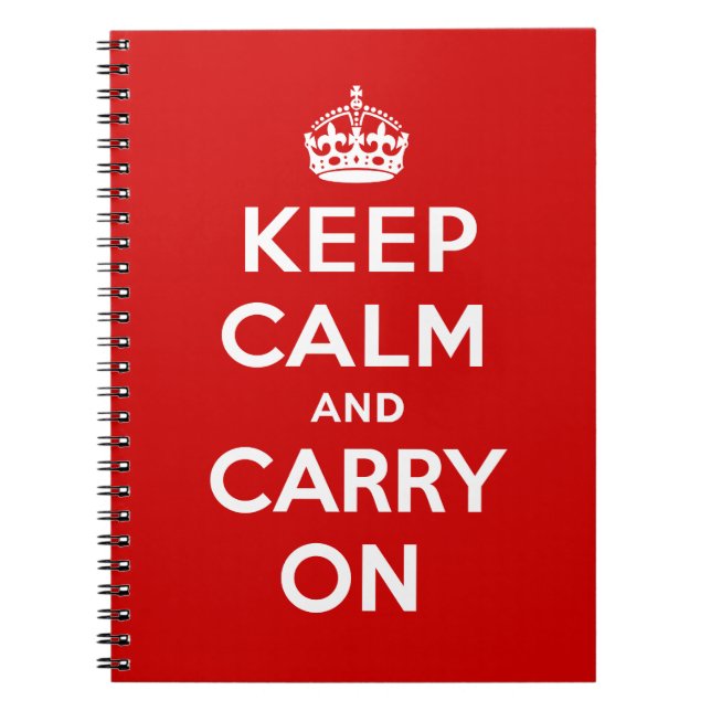 Keep Calm and Carry On Notebook (Front)