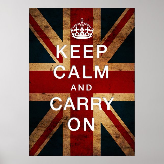 "Keep Calm and Carry On" on Union Jack Poster (Front)