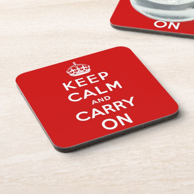 keep calm and carry on Original Coaster (Left Side)