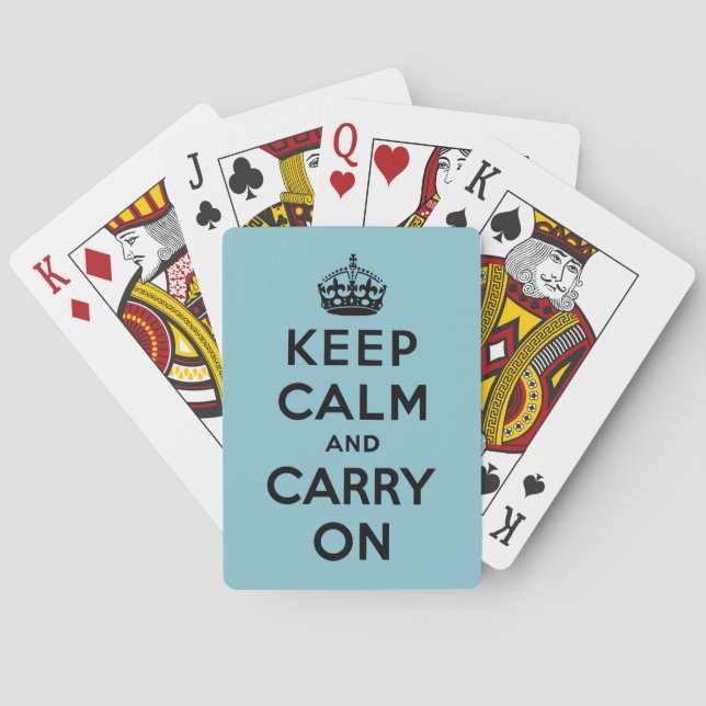 keep calm and carry on Original Poker Cards (Back)