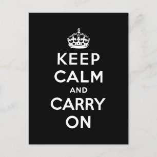 keep calm and carry on Original Postcard