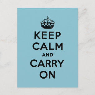 keep calm and carry on Original Postcard