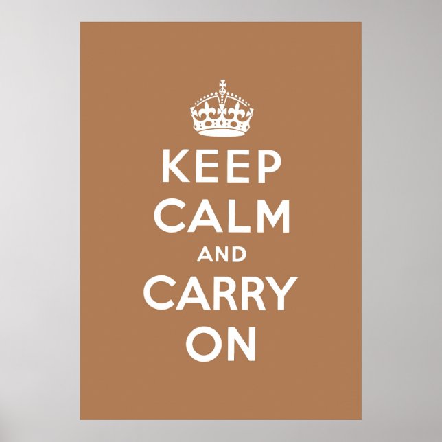 keep calm and carry on Original Poster (Front)