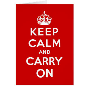 Keep Calm And Carry On original red Cards