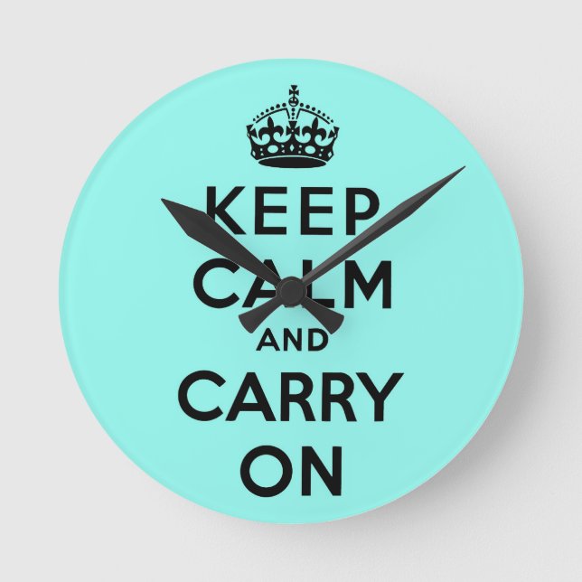 keep calm and carry on Original Round Clock (Front)