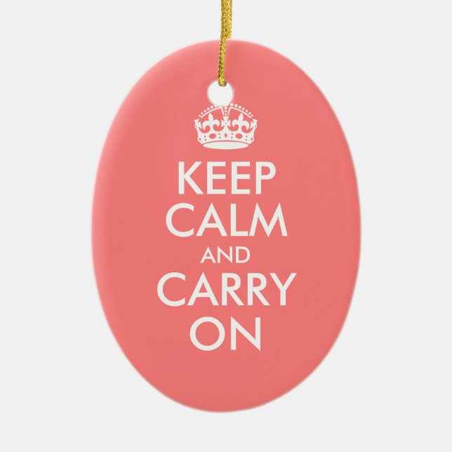 Keep Calm and Carry On Ornament (Front)