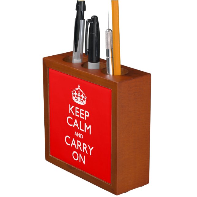 KEEP CALM AND CARRY ON PENCIL HOLDER (In Situ)