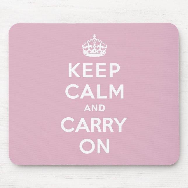 Keep Calm and Carry On Persian Rose Mouse Pad (Front)