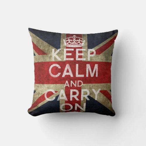 Keep Calm and Carry On Pillow