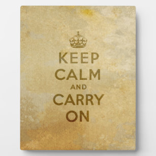 Keep Calm and Carry On Plaque