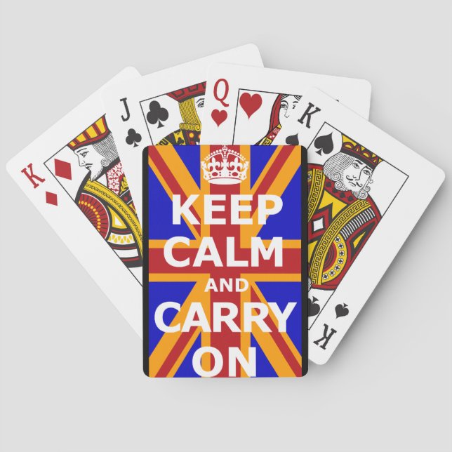 KEEP CALM AND CARRY ON POKER CARDS (Back)