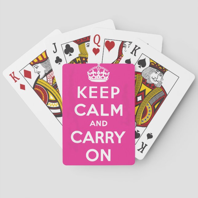 Keep Calm and Carry On Poker Cards (Back)