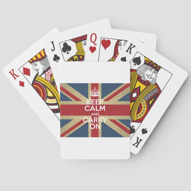 Keep Calm And Carry On Poker Cards (Back)