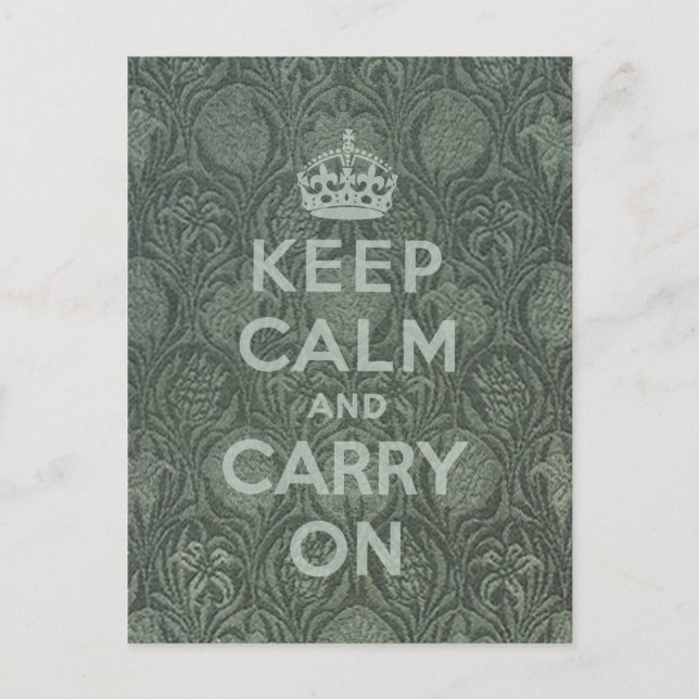 Keep Calm And Carry On Postcard (Front)