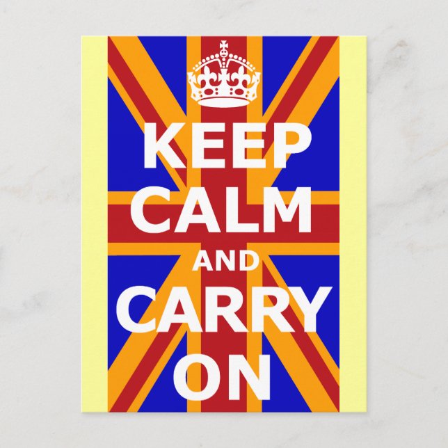 KEEP CALM AND CARRY ON POSTCARD (Front)