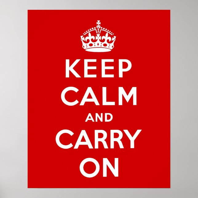 Keep Calm and Carry On Poster (Front)