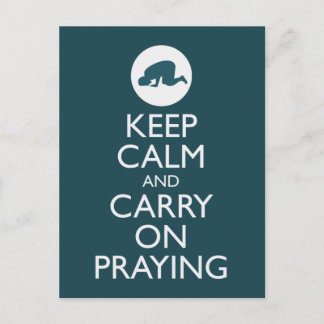 'Keep Calm And Carry On Praying' Postcard
