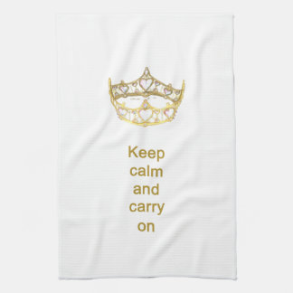 Keep calm and carry on Queen crown kitchen towel