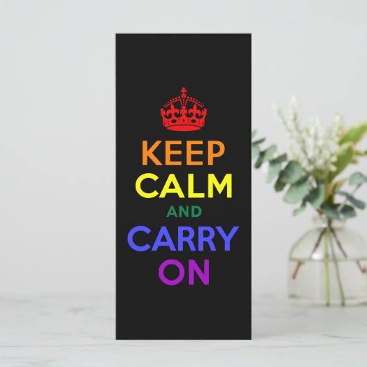 Keep Calm and Carry On Rainbow (Standing Front)
