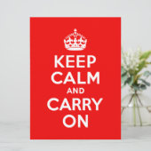 Keep Calm and Carry On Red (Standing Front)