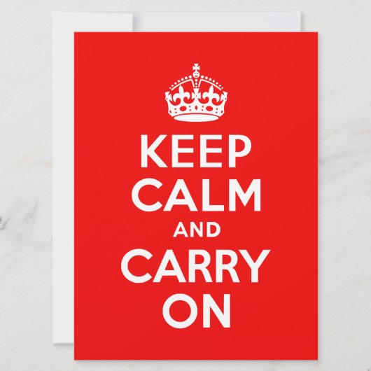 Keep Calm and Carry On Red (Front)