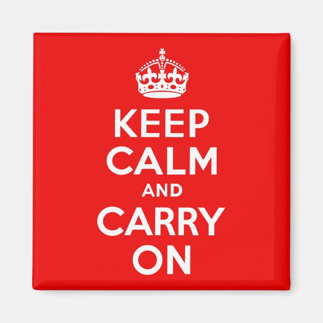 Keep Calm and Carry On Red Magnet (Front)