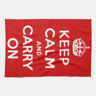 Keep Calm and Carry On Red Towel