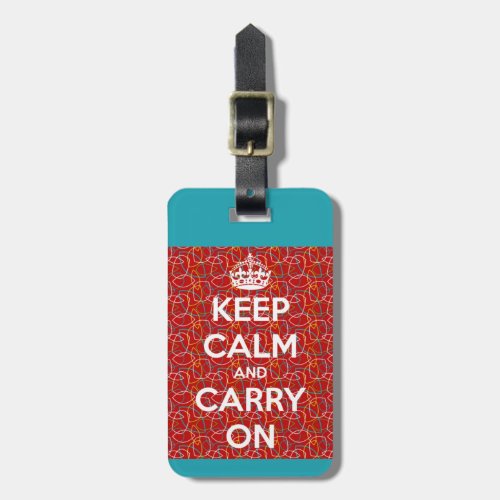 Keep Calm and Carry On Retro Luggage Tag